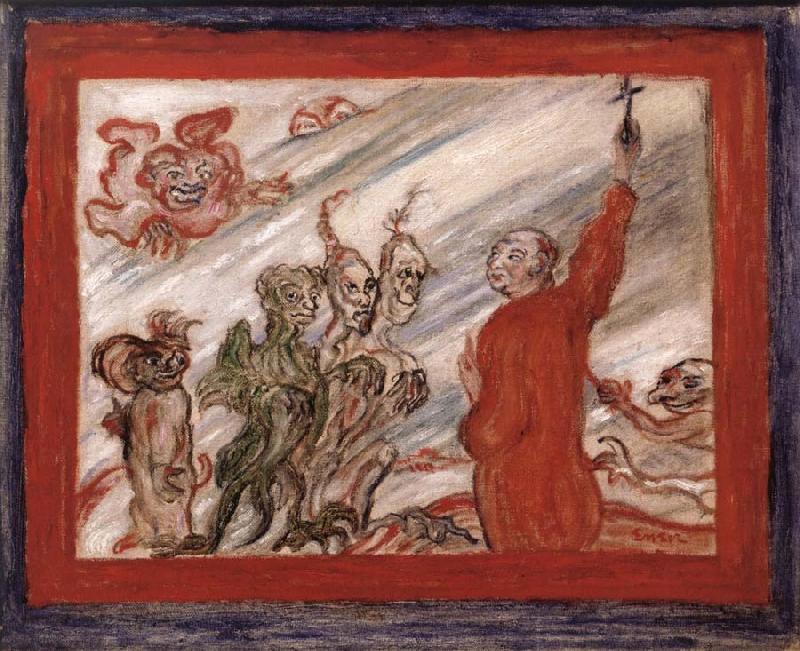 James Ensor Devils Tormenting a Monk oil painting image